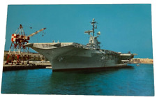 Vintage Postcard, Aircraft Carrier, San Diego Bay, unused, unposted, Navy picture