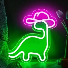 Cowgirl Neon Sign 11.8 x 11.8 Inch Light Cowboy Room Decor for Boys Dinosaur picture