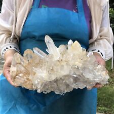 11.22LB Natural White Quartz Crystal Cluster Rough Specimen Healing Stone picture