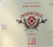 VTG Montecruz 25 Dunhill Sun Grown Cigars Stamp Spain Cardboard Box Wood Bottom picture