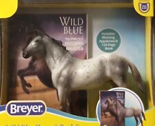 Breyer 6136 Wild Blue Gift set & book Appaloosa Mustang Horse Roan Duchess mold picture