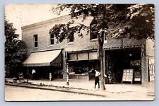J87/ Rittman Ohio RPPC Postcard c1910 Medina Wayne Barber Shop 1741 picture