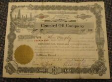1921 Oklahoma Concord Oil Company stock certificate - 25 shares picture