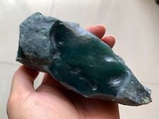 685g Genuine Guatemala Natural Green Jade Rough Raw Stone Slabs Polishing Gems picture