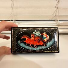 Vintage Russian Lacquer Hand Painted Box Signed picture