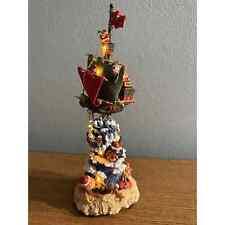 Sailing Santa Tower, Musical, LIGHT Up, Vintage- GUC- Works picture