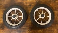 (2) VINTAGE ROADMASTER TRICYCLE/Trike Rear Back Wheels & (2) Two Black Caps picture