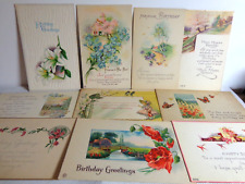 Lot of 45 Vintage/Victorian Birthday Postcards picture