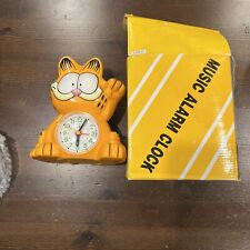Vintage 1978 Garfield Nelsonic Quartz Alarm Clock WORKING Made In Hong Kong NICE picture