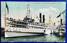 1908 STEAMER C. W. MORSE, PEOPLES LINE. Postcard Great Condition. New York. picture