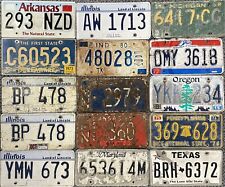 Lot Of 15 License Plates Rough Junk Roadkill Condition picture