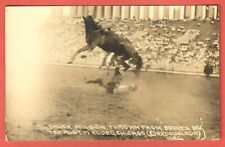 CHUCK WILSON thrown from BROKEN BOX - 1926 TEX AUSTIN RODEO, CHICAGO - Postcard picture