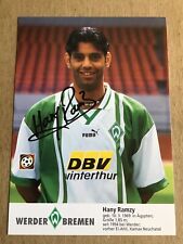 Hany Ramzy, Egypt 🇪🇬 SV Werder Bremen 1996/97 hand signed picture
