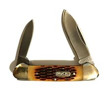 BUCK 389 Canoe 2 Blade Pocket Knife with Bone Handles - Lightly Used and Carried picture