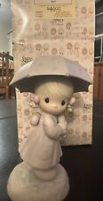 Precious Moments April Girl With Umbrella #110027 Figurine Original Packaging picture