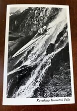 Vintage Postcard, Alaska Humor, KAYAKING HORSETAIL FALLS, Valdez, Keystone Canyo picture