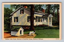 Dearborn MI-Michigan, Restored Stephen Foster House, Antique Vintage Postcard picture