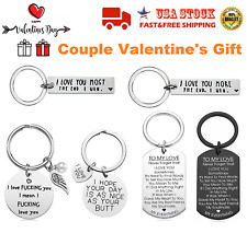 Valentine's Day Gift For Girlfriend Wife Boyfriend Keychain Romantic Love Tag US picture