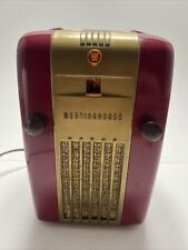 AWESOME 1945 WESTINGHOUSE H-125 JUKEBOX RED & BLACK  Tube Radio by Primeau Music picture