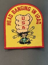 Vintage Military Patch Head Banging In Iraq picture