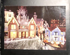 Vintage Lighted Houses Christmas Card picture