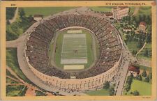 Pitt Stadium Pittsburgh Pennsylvania Posted Stadium Linen Vintage Post Card picture