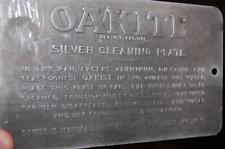 Antique Oakite Products NY.Silver Cleaning Plate Advertising Metal Tag Sign picture