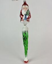 Heartfully Yours By Radko Green SLIMCICLE “A”Glass  Christmas Ornament 11” LTD picture
