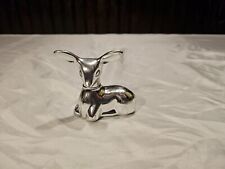 Vintage 1978 Avon Silver Fawn Deer Sweet Honesty Cologne Bottle picture