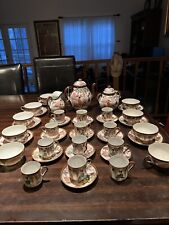 Vintage Japanese Kutani Porcelain China Tea Set. Hand Painted. 46 Pieces picture