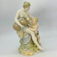 Antique German KPM Porcelain Figurine Goddess of Wine Cherub picture