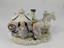 Vintage Porcelain Victorian French Colonial Horse Drawn Carriage 6