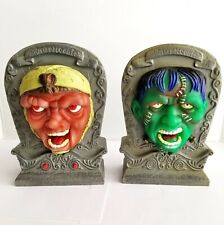 Vintage Mummy & Frankenstein Singing Tombstones FTC Toys 2001 SEE VIDEO  Rare   picture