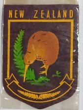 Rotorua New Zealand Vintage Printed Felt Shield Patch Travel Souvenir New Sealed picture
