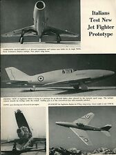 1953 Aviation Article Italian Jet FIghter Ambrosini Sagittarius Italy Military picture