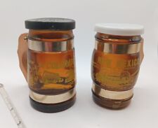 New Mexico Country Cabin Core Vintage Decor Set Glass / Wood Handles (1970’s) 3” picture