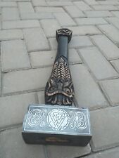 Hand made Viking war Thor, Medieval Valknut symbol Hammer, Engraved Hammer Gift picture