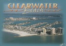 Clearwater Beach Florida, Greetings, Sunbathers Swimmers, Vintage Postcard picture