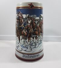 Vintage Anheuser Busch Budweiser Stein Beer Mug Bud Clydesdale 1989 Vintage Mug picture