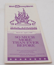 Vtg Walt Disney World Magic Kingdom Show Schedule March 26-April 1 1989 Brochure picture