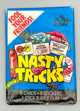 1990 Confex Fun Stuff Nasty Tricks NEW SEALED Pack Trading Cards picture