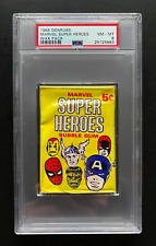 1966 Donruss Marvel Super Heroes Sealed Wax Pack - PSA 8 picture