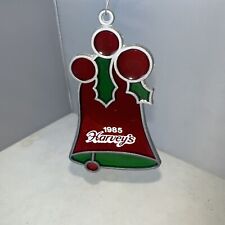 Vintage 1985 1980's Harvey's Casino Acrylic Stained Glass Christmas Ornament picture