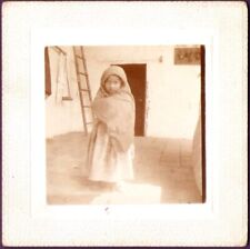 1898 Antique Cabinet Card Cute Mexican Kid Barefoot Mexico picture