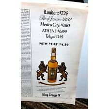 1970 King George IV Whiskey Vintage Print Ad picture
