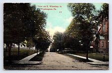 Postcard View On E. Wheeling St. Washington Pennsylvania c.1911 picture