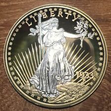 1933 Gold Double Eagle Proof American Mint 24k Gold Plated Spot Of Platinum picture