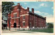 National Guard Armory N.G.P. Warren Pennsylvania PA 1910s US Military Postcard picture