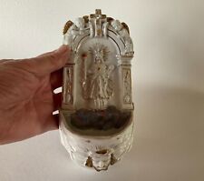 Antique Paris Porcelain Holy Water Font 7 1/2