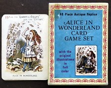 Vintage Alice In Wonderland Card Game 48 Piece Antique Replica w/Instructions picture